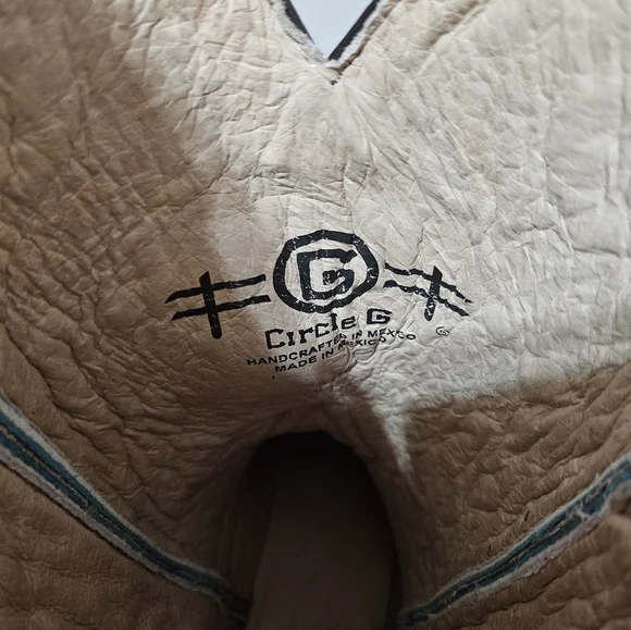 Circle G Women’s Leather Western Boots – Blue & Brown, Size 7.5 - Picture 6 of 6